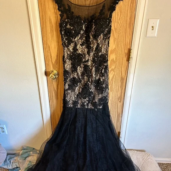 Fiesta Fashion Black Lace Prom Dress | Color: Black | Size: S | Dszmyd's Closet